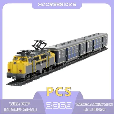 Stadt Serie nieder län dischen Personenzug Bausteine Eisenbahn Lokomotive Wagen Fahrzeug Modell fort geschrittene Ziegel Spielzeug Überraschung geschenk Image