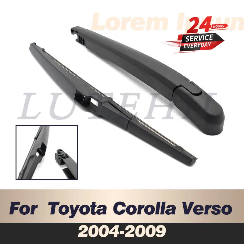 Wischer 11 "Heck wischer blatt & Arm Set Kit für Toyota Corolla Verso 2004-2009 Windschutz scheibe Windschutz scheibe 2005 2006 2007 2008 Image