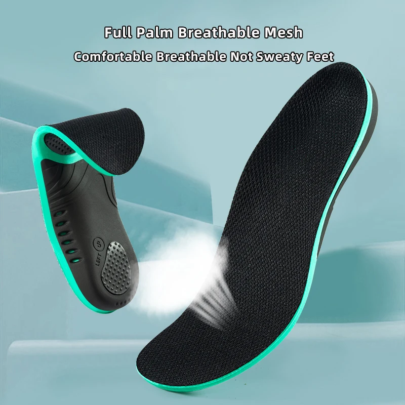 Eva ortho pä dische Schuhe Sohlen Einlegesohlen für Fuß gewölbe Fuß polster x/o Typ Bein Plattfuß elastische Stoß dämpfung bequeme Einlegesohlen Image