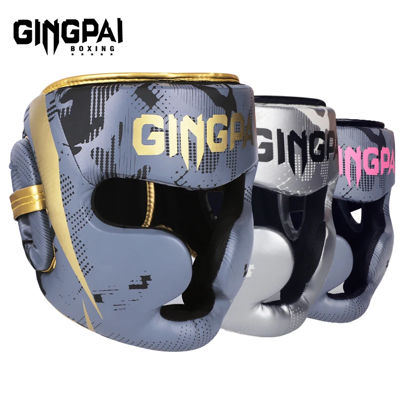 Erwachsene Kinder Boxhelm MMA Sanda Muay Thai Taekwondo Vollständig abgedeckte Stoßdämpfung Kopfbedeckung Training Schutzausrüstung Image