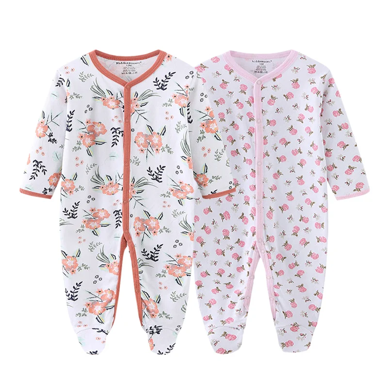 2-teilige Blumen Baby Unisex Overalls 100% Baumwolle Neugeborenen Onesies vier Jahreszeiten Baby kleidung Image