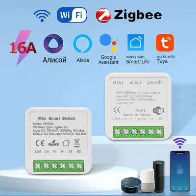 16a WiFi ZigBee Smart Switch Smart Home Lichtsc halter Modul 2-Wege-Steuerung arbeiten mit Tuya Smart Life Alexa Google Home Switch