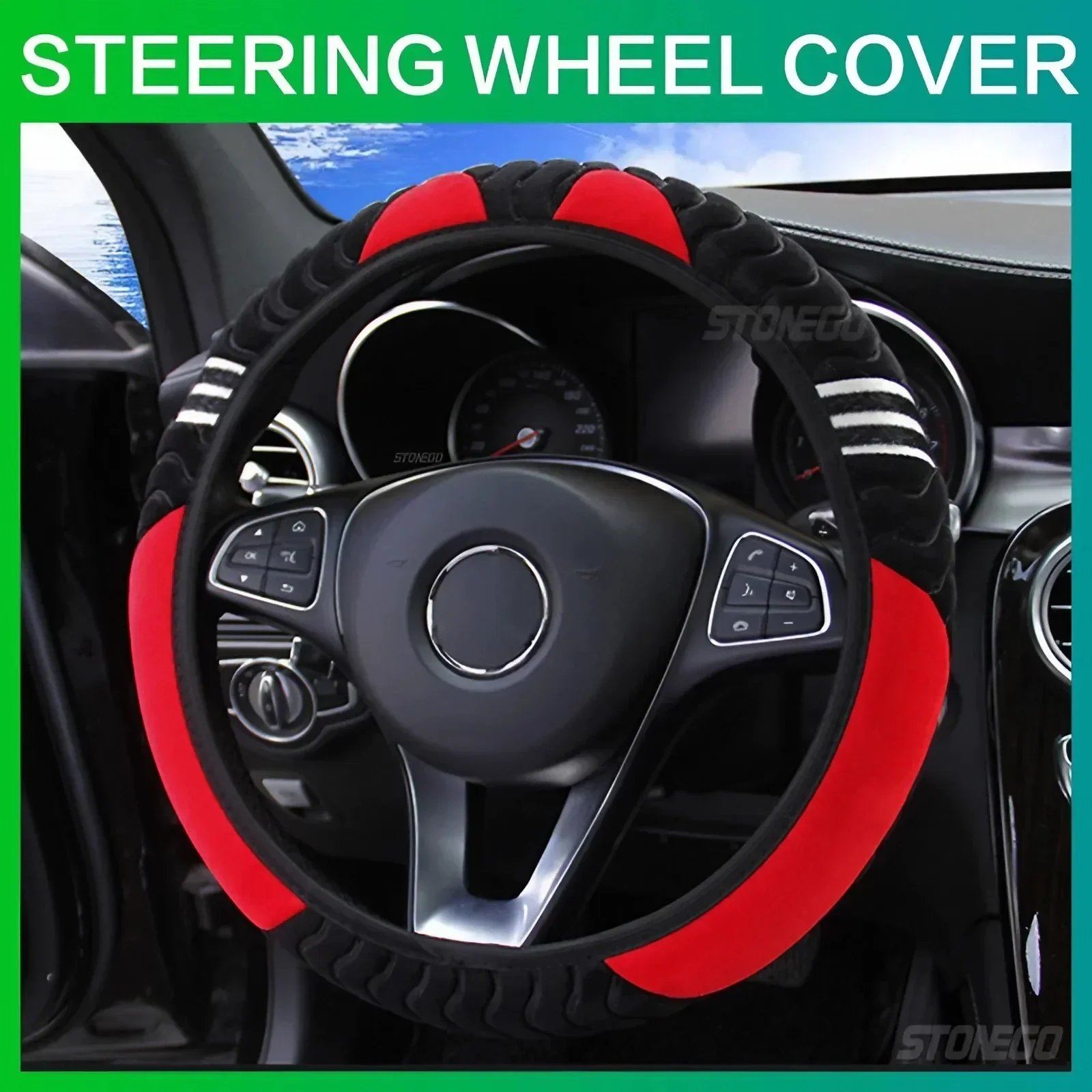 Auto Lenkrad abdeckung Plüsch kleines Monster elastisch warm rutsch feste Rad abdeckung Auto Styling Autozubehör für Frauen