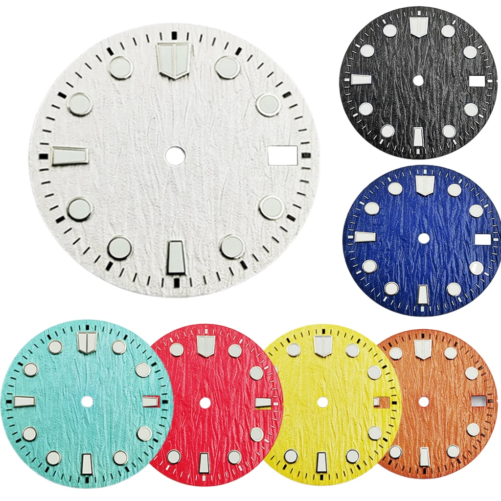 28,5 mm Zifferblatt für NH34 NH35 NH35A mit Datumsfenster, leuchtende Zifferblätter, passend für 3,0 Uhr 3,8 Uhr Automatikwerk Image