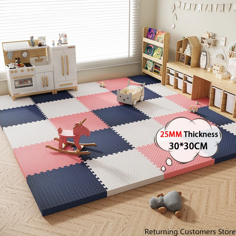 2,5 cm dicke Babys piel matten Eva Schaum Puzzle Matte Kinderzimmer Aktivitäten Matte für Baby Inter lock Boden teppich Übungs teppiche 30cm