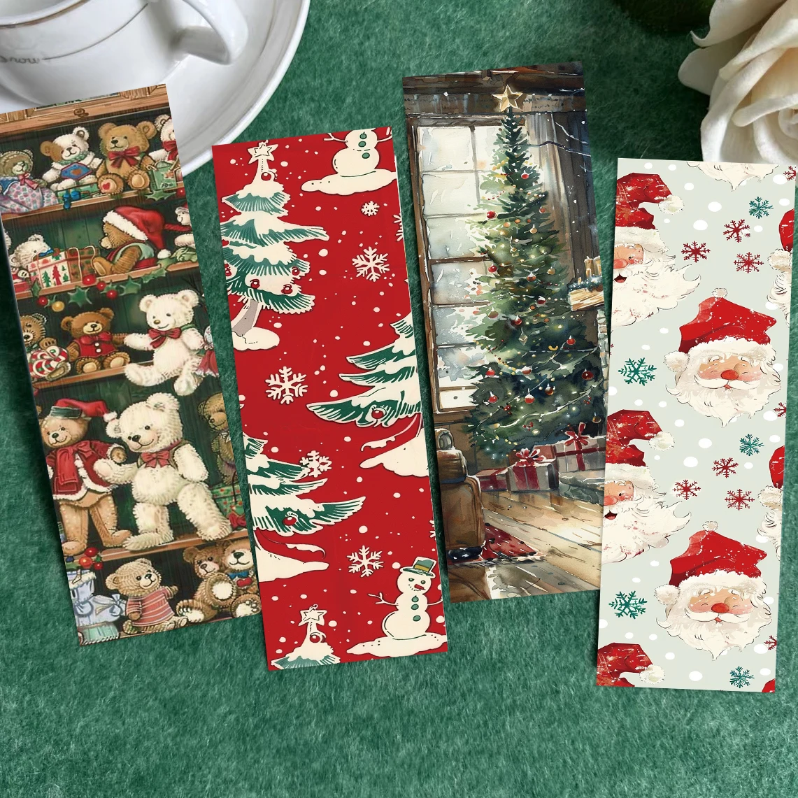 30 stücke Retro Weihnachten Lesezeichen Leseseiten Bücher Kennzeichnung Studenten Kreative Geschenke Cartoon Weihnachtsdekorationen DIY Lesezeichen