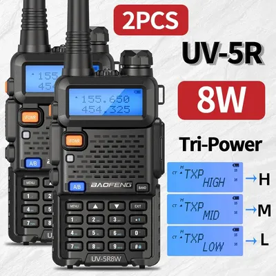 Baofeng uv 5r walkie talkie tragbar ham cb radio dualband vhf uhf fm transceiver zwei weg radio uv82 uv9r plus