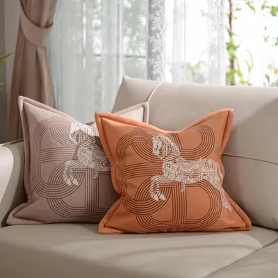 Croker Horse 45x45cm Kaschmir Kissen Kissen bezug-Palast Pferd Muster weiche Couch Sofa Kissen bezüge für Wohnzimmer Image