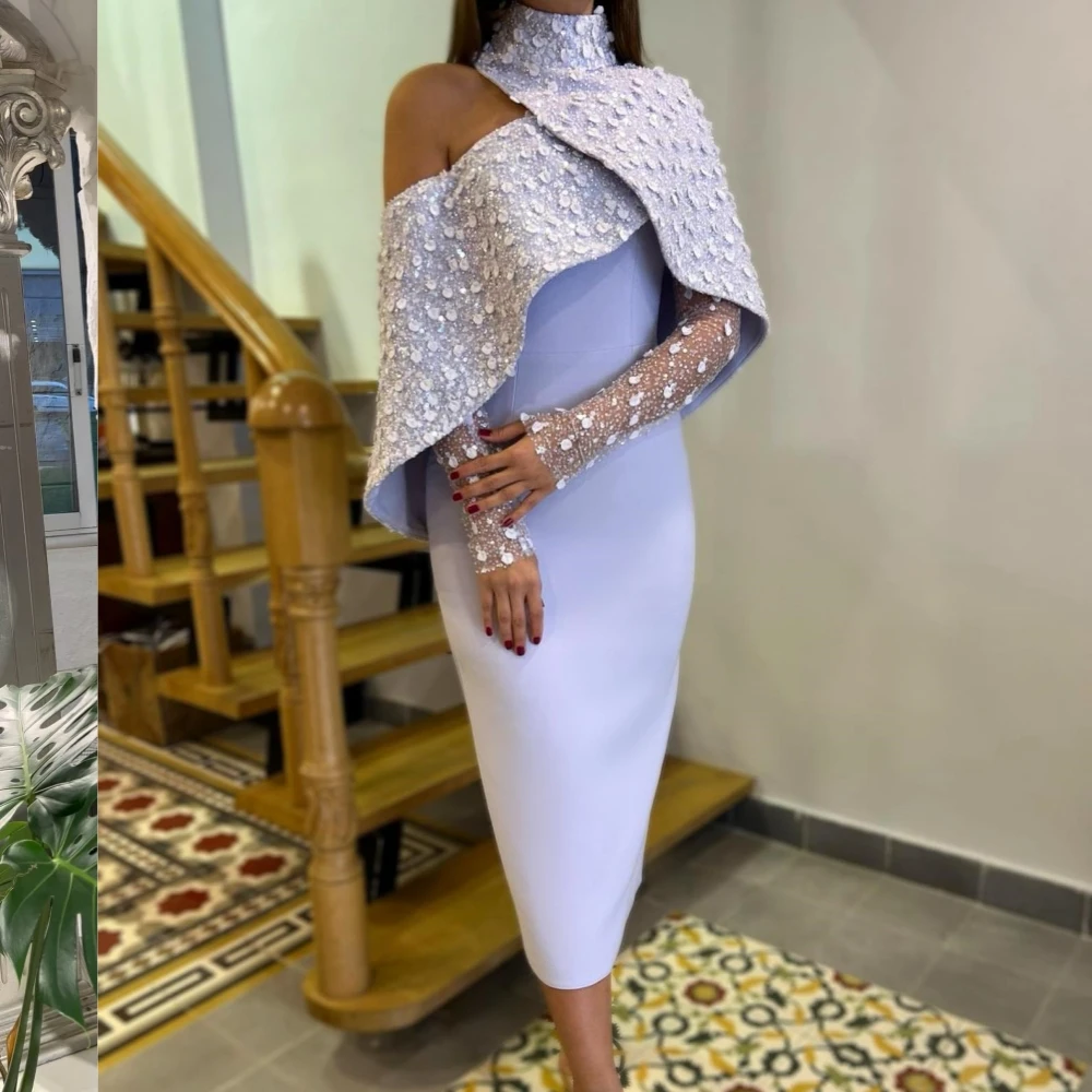 Customized Jiayigong High Quality Exquisite S Applique Celebrity A-line Collar Bespoke Occasion Gown Midi Dresses