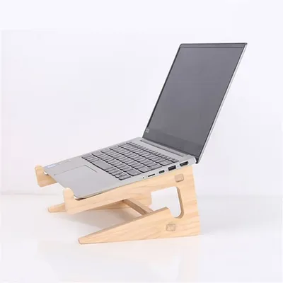 Laptop Stand for MacBook Pro Notebook Stand Wood Tablet Stand Bracket Bamboo Vertical Laptop Holder for 10-17 inch Notebook PC