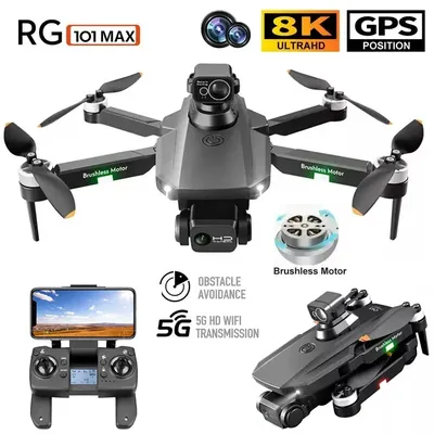 RG101 MAX GPS Drone 8K Professional Dual HD Camera 5G WIFI FPV 3Km Aerial Photography Brushless