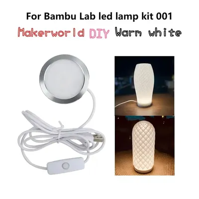 Bambu Lab 3D Printing DIY bamboo Bluetooth mouse kit 002 LED Lamp Wireless DIY Model Toy Gun Clock Components 3D Printer Parts
