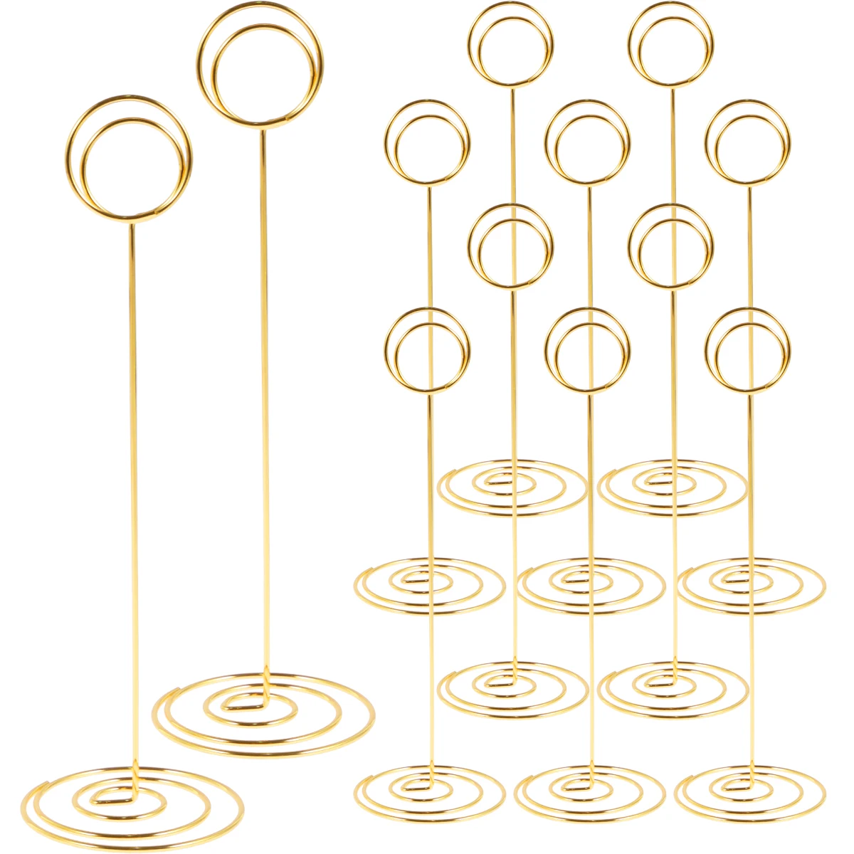 12 Stück Metall-Tischkartenhalter, Foto-Clip-Ständer, Hochzeitstisch, Nummer, Namensschild, Ständer, Halter für Hochzeit, Geburtstag, Partyzubehör Image