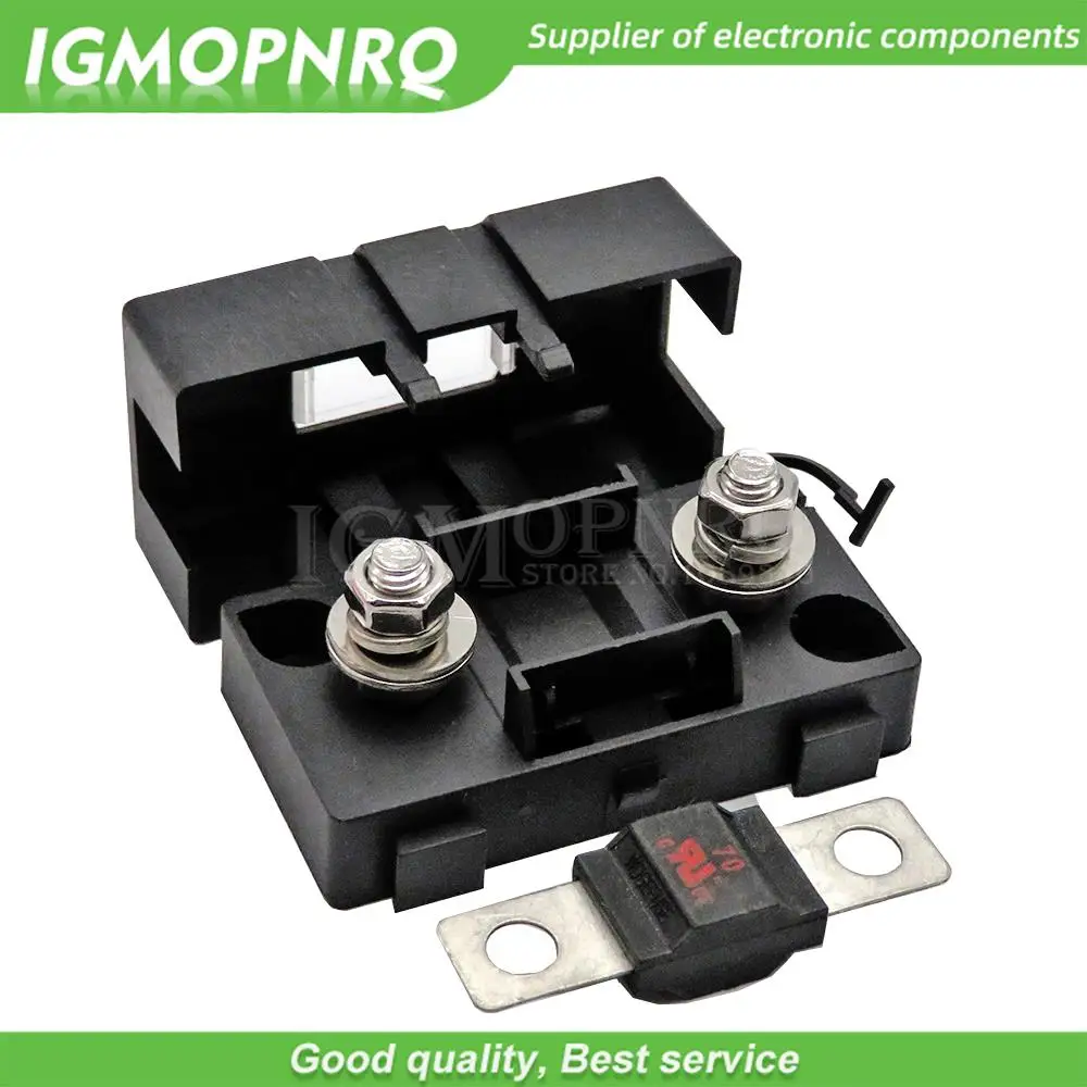 1Set (2PCS) ANS Trompete Gabel Stecker Sicherung 32V 40A 50A 60A 70A 80A 100A 125A 150A 200A Bolzen Feste Versicherung + ANS-8 Sicherheit Platte Basis Image