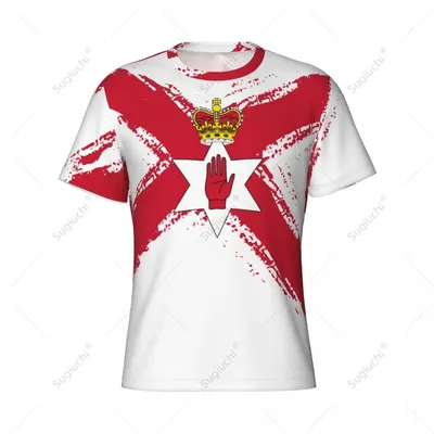Custom Name Nunber Northern Ireland Flag Color Men Tight Sports T-shirt Women Tees jersey For Soccer