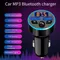 Car Charger Digital Display Car Charger 3.1A Dual USB Auto Charger Multifunctional Bluetooth