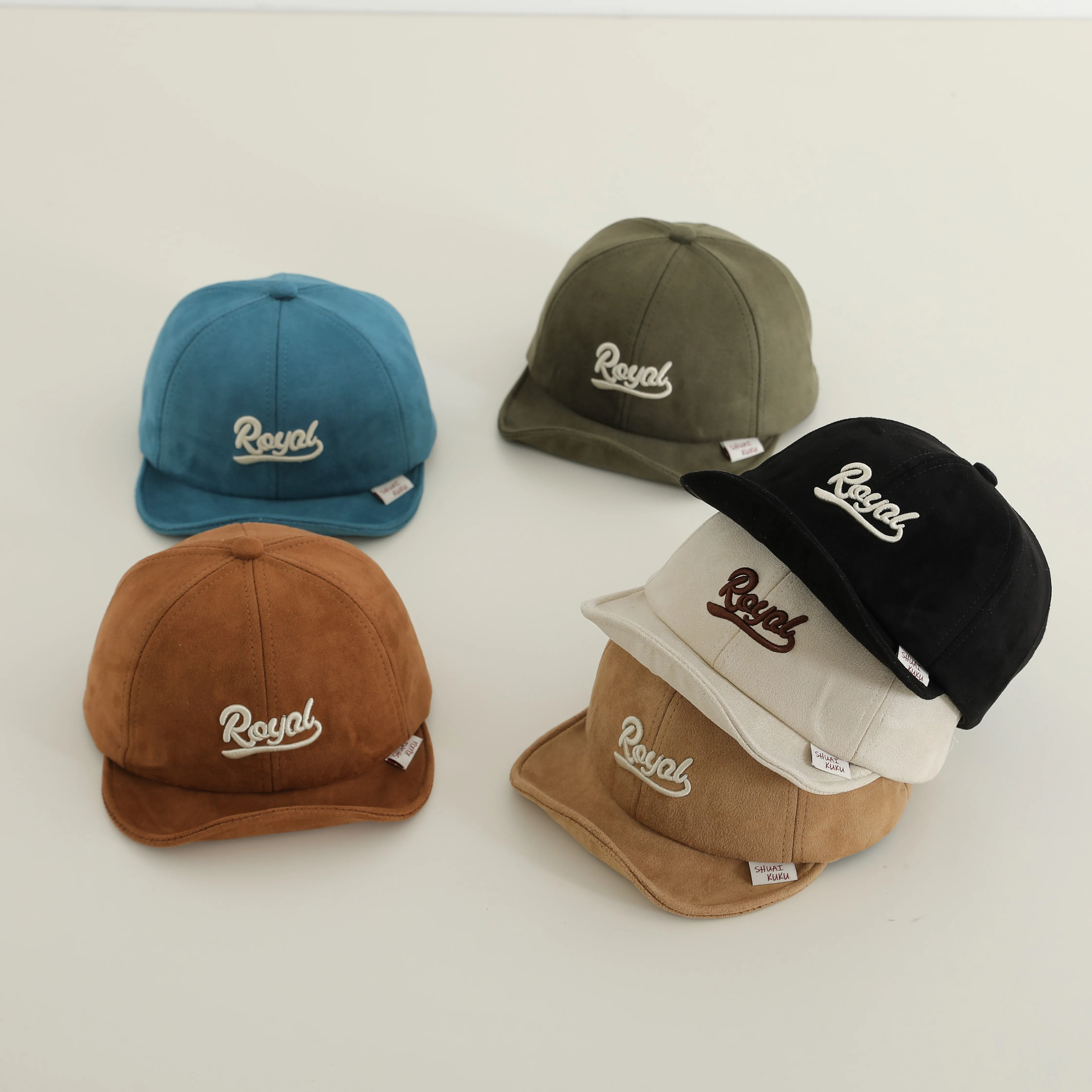 Casual Brief Stickerei Baby Baseball Hut Herbst Infant Kleinkind Weiche Krempe Schirmmütze Einfarbig Baby Junge Mädchen Sonnenhut Image