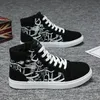 Männer Turnschuhe High Top Leinwand Schuhe Männer Mode Plattform Casual Schuhe 2025, Neue Freizeit Vulkanisierte Schuhe Plus Größe 48 Tenis hombre