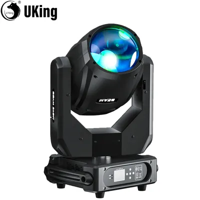 U'King 280W 10R Beam Moving Head Light 17Gobos+14Colors+White Light+Rainbow Effect Stage Light DMX512 DJ Light For Bar KTV Party