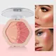 2-color Blush Palette 2 in 1 Eye Shadow Contouring Cream Face Cheek Blush Cream Makeup sparkle Highlight Multicolor Makeup Blush
