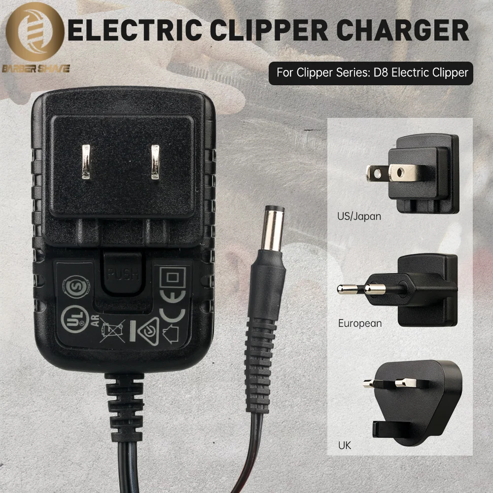Professionelle EU/US/UK/Japan Stecker Für Andis D8 Clipper Adapter Barber Cordless Elektrische Rasierer Sichere Haarschnitt werkzeuge Schnelle Ladegerät Image
