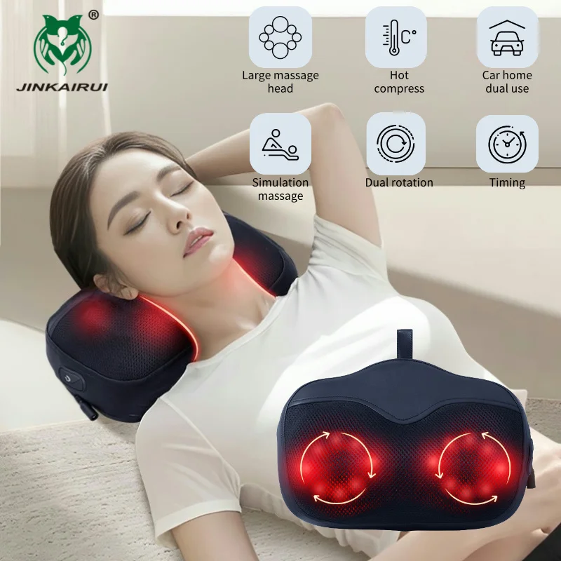 Jinkairui Nacken massage kissen Zervix massage gerät Taille Rücken Schulter Shiatsu geknetet multifunktion ales Heimauto verwenden Entspannungs geschenk