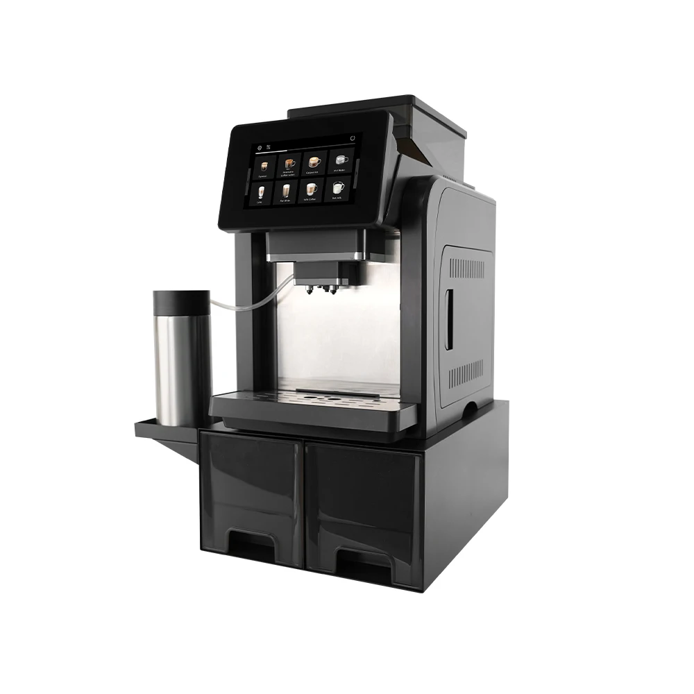 Mcilpoog WS817-Plus 7" bunte automatische Espressomaschine mit großem Bildschirm und Milchaufschäumer, 21 Geschmacksrichtungen für Zuhause und Büro Image