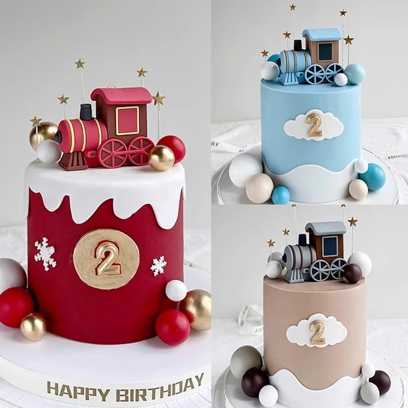 Kleine Zug Kuchen Topper Geburtstag Kuchen Dekorieren Kind Geschenk Weihnachten Zug Kuchen Dekoration Baby Dusche Geburtstag Party Kuchen Dekor Image