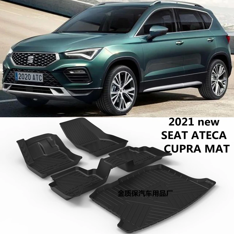 Verwendung für Sitz ateca Auto Teppich ateca Allwetter Auto Boden matte ateca Kofferraum matte fit für Sitz cpura ateca wasserdichte Auto Boden matte Image
