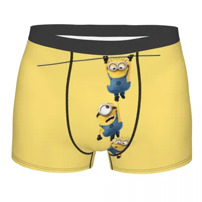 Benutzer definierte männliche coole süße M-Minions Cartoon Unterwäsche Boxershorts Stretch Shorts Image