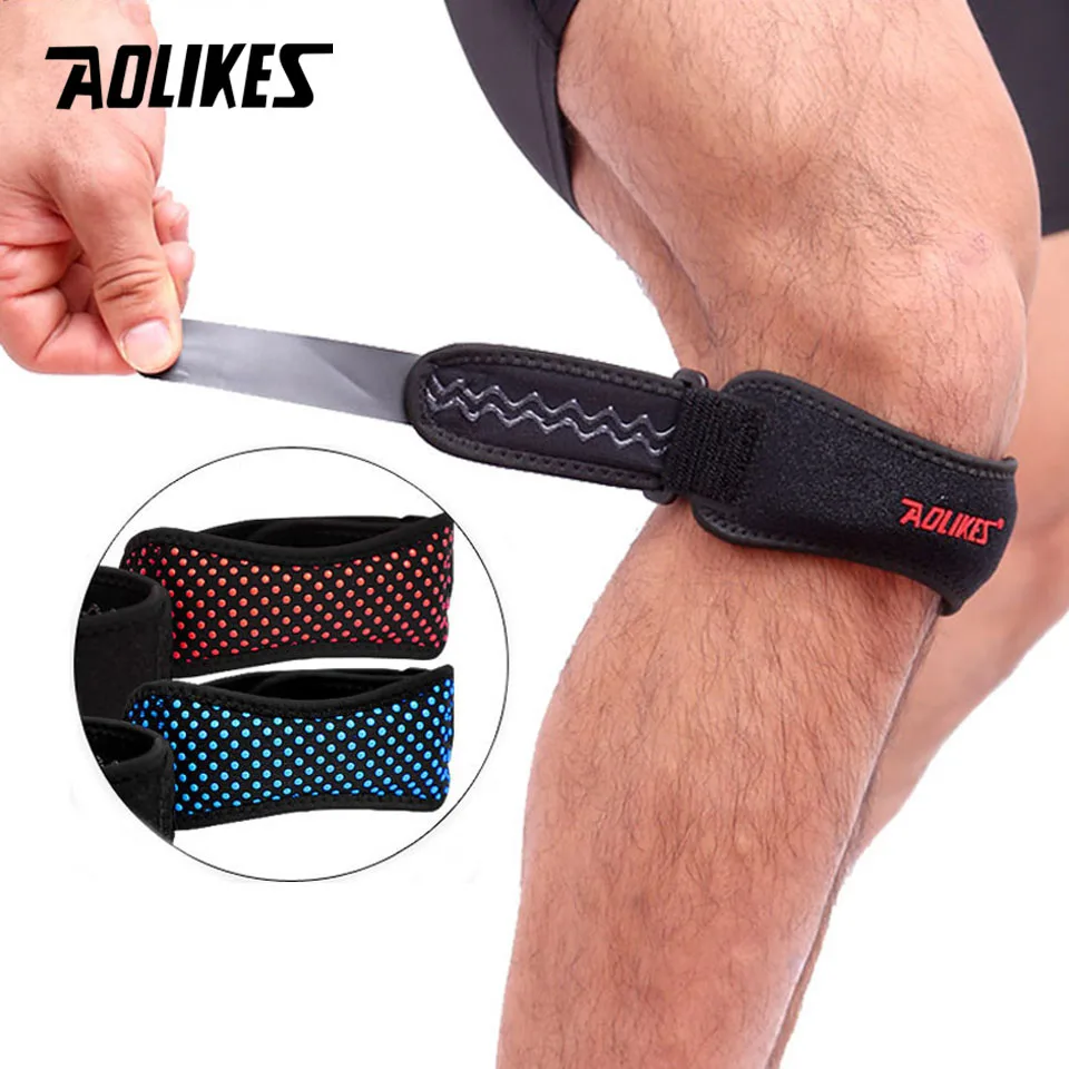 Aolikes 1 Stück Patella Knies tütze-Knies tütze und Schmerz linderung, Laufen, Wandern, Basketball, Sehnen entzündung, verstellbarer Gurt Patellar Image