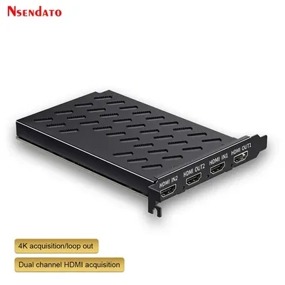 2 Kanal 2060p 4k 60fps HDMI PCI Express Video aufnahme Grabber Card Recorder Box für Obs Vmix Image