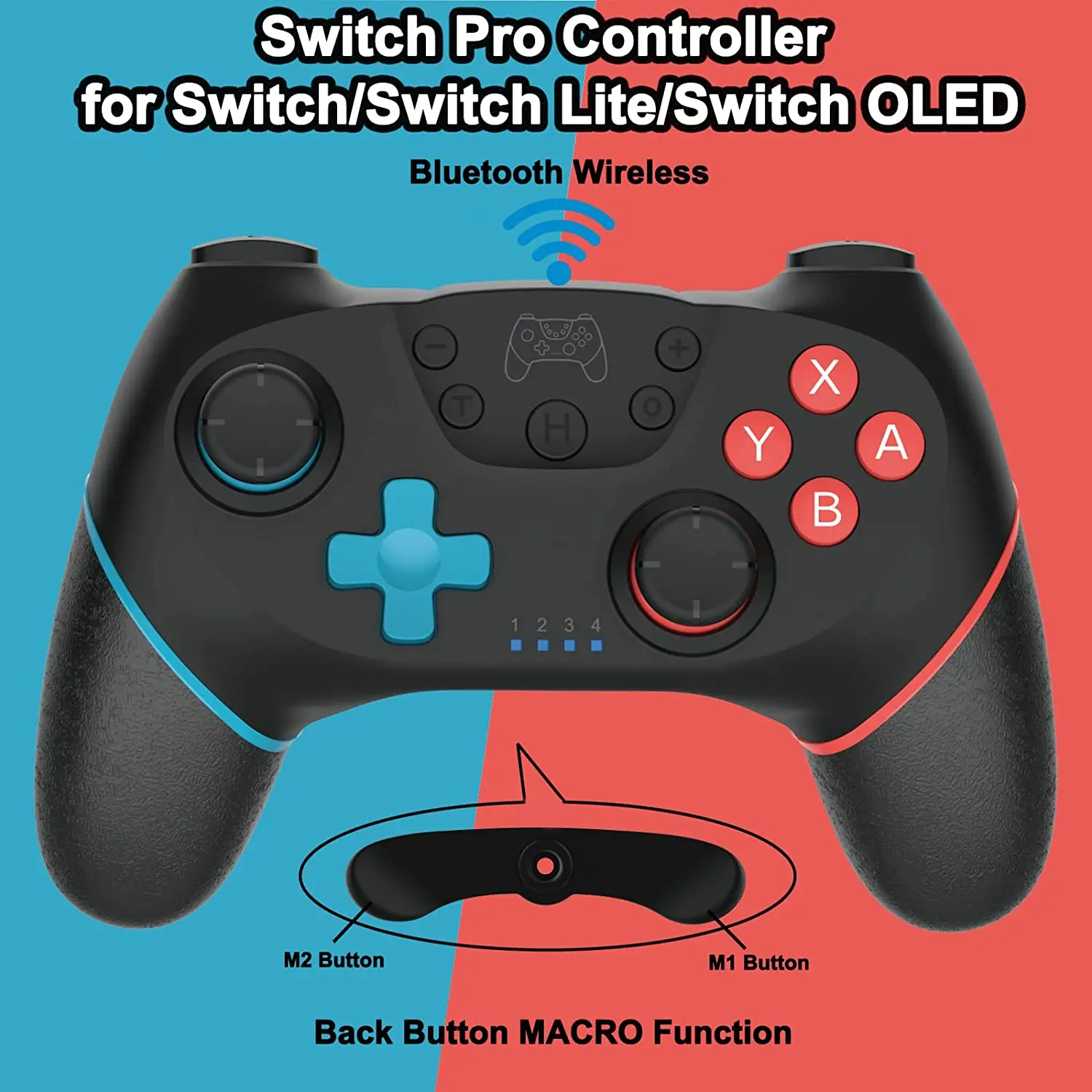 Bluetooth Wireless Gamepad für ns Switch Remote Gamepad Joystick Ergonomischer rutsch fester Switch Controller einstellbare Turbo Vibration Image