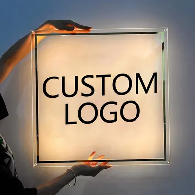 Personal isierte Geschäfts logo 3d Schönheits salon Nagel Haar Studio benutzer definierte Acryl quadratische Zeichen Firmenname führte Neonlicht Drops hipping Image