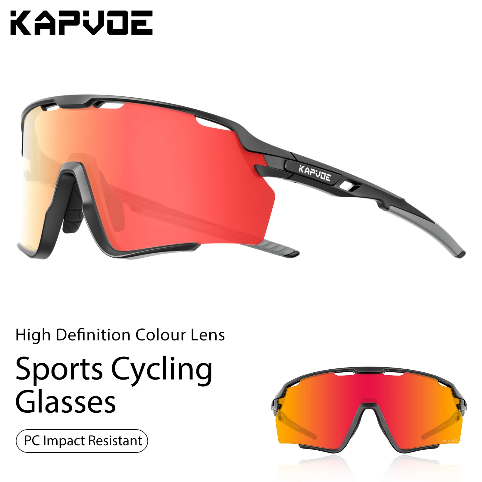 Kapvoe Sonnenbrille neue polarisierte Sport Sonnenbrille weibliche europäische Mode Fahrrad fahren Sonnenbrille Outdoor-Angel brille Image
