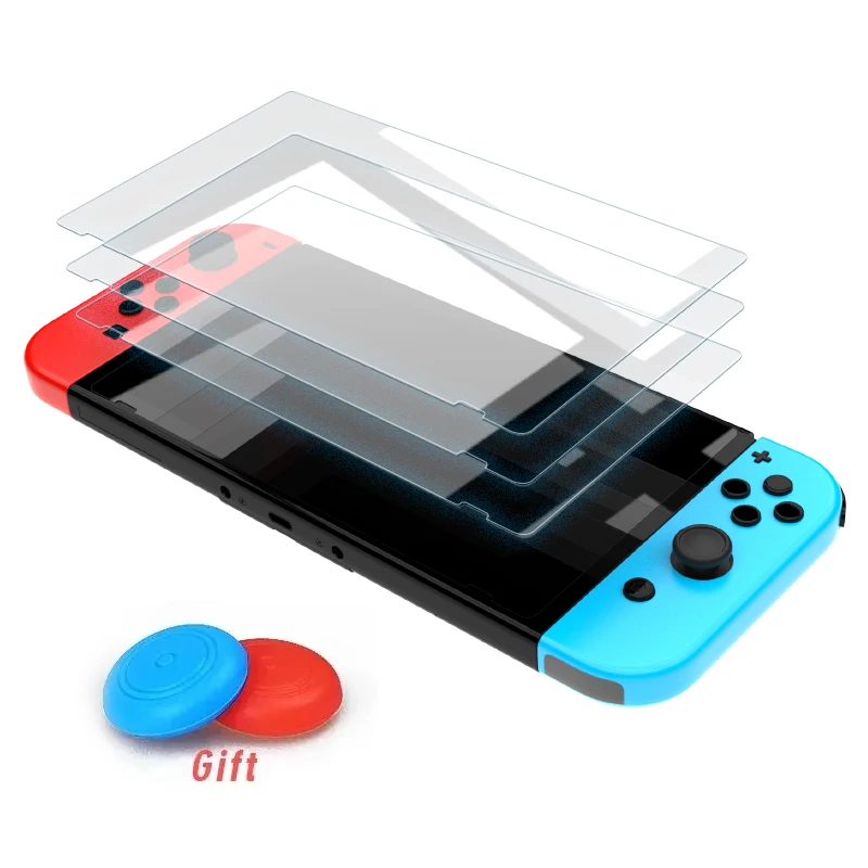 HD gehärtetes Glas für Switch Displayschutzfolie, kompatibler Switch, klare, transparente 9H-Schutzfolie Image