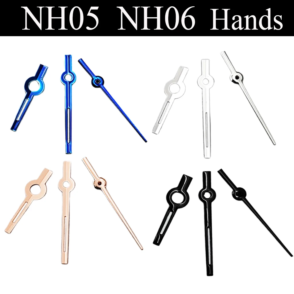Nh05 nh06 Uhrzeiger grün leuchtend fit nh05 nh06 Automatik werk silber blau Zubehör Image