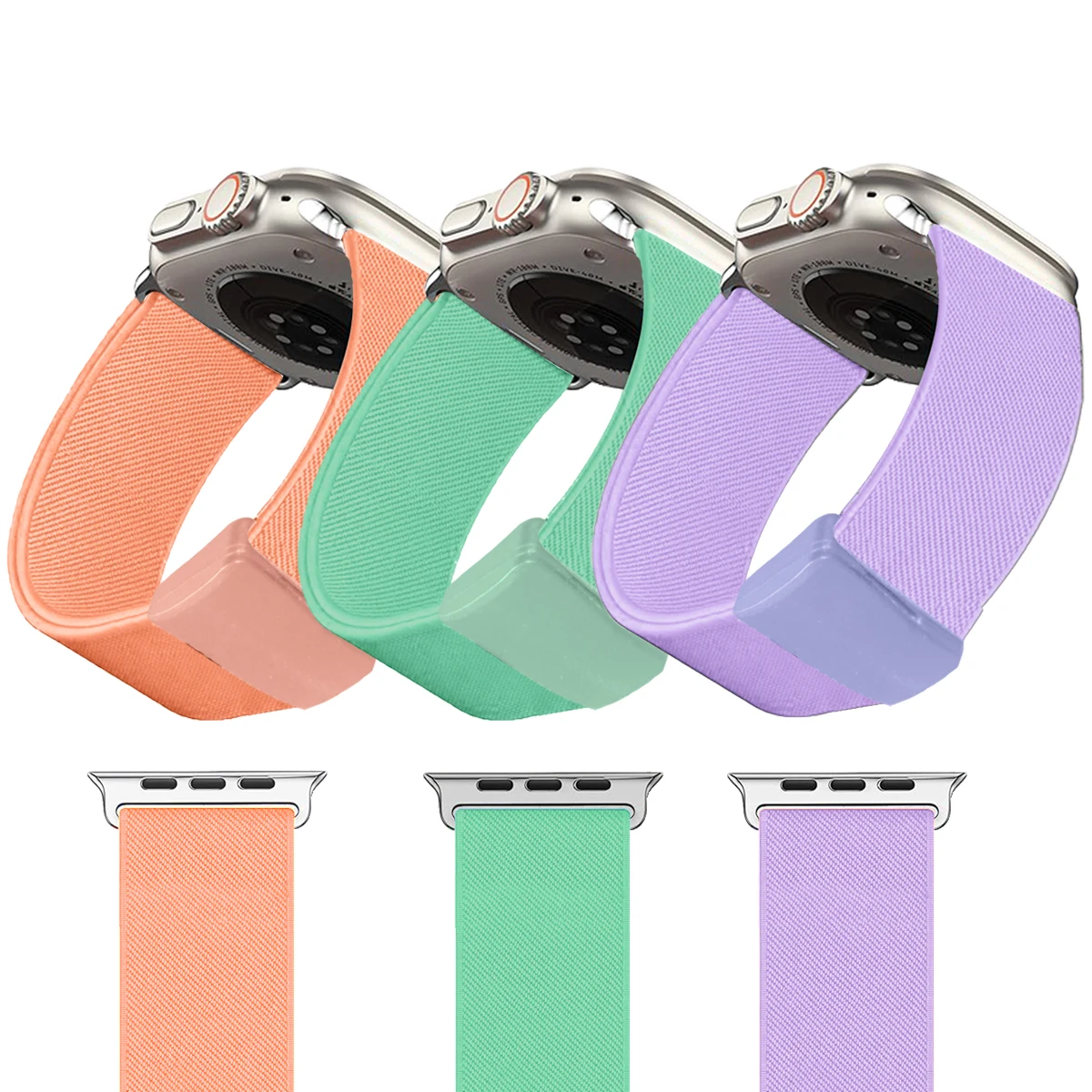 Für Apple Uhren armband 45mm 44mm 42mm 49mm 38mm 40mm 41mm magnetische Nylon Armband Armbänder für iwatch Serie 9 8 7 6 5 4 Band Image
