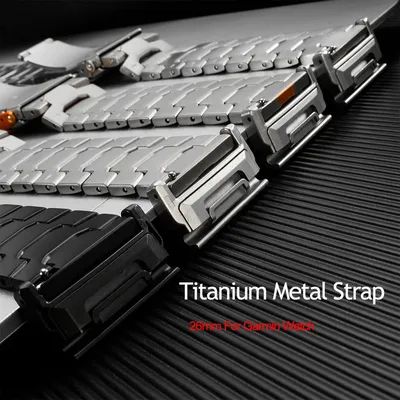 26mm Titan Metall armband für Garmin Uhr Fenix 5x/5xplus/6x/6xpro/7x Quick fit Metall Armband Uhr 3 3hr Tactix Epix Gen2 Band