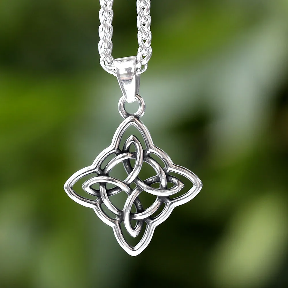 2024 neue Mode 316L Edelstahl Viking Valknut Keltischer Knoten Odin Vegvisir Penant Halskette Für Männer Frauen geschenk Image