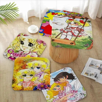 Süßigkeiten Süßigkeiten Anime Kissen Matte nordischen Druck Stuhl Kissen weichen Büro Autos itz Komfort atmungsaktiv 45x45cm Sofa kissen Image