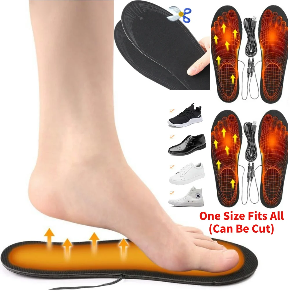 Elektrisch beheizte Schuhe Pad USB beheizte Schuhe in lagen wasch bare Fuß wärme polster wiederauf ladbare Fuß wärmer für Winter camping Angeln