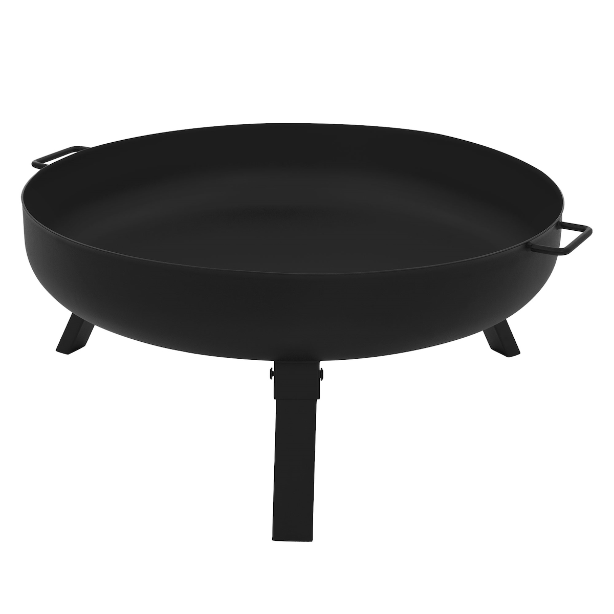ECD Germany Feuerschale Ø60x27 cm Stahl | 3 Beine, Griffe, Garten Feuerstelle BBQ Image