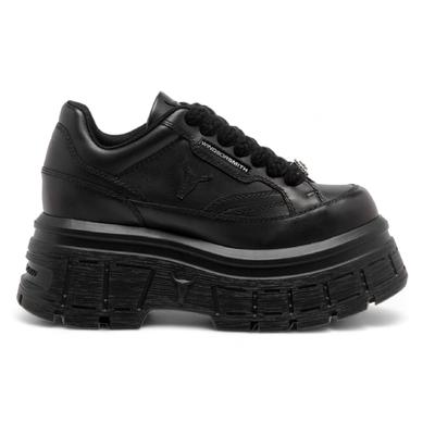 Windsor Smith – Schwarze, klobige Leder-Sneakers - Swerve Image