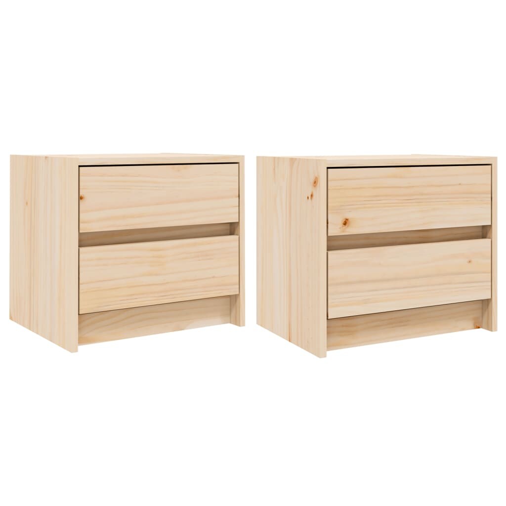 vidaXL Nachttische 2 Stk. 40x31x35,5 cm Massivholz Kiefer Image