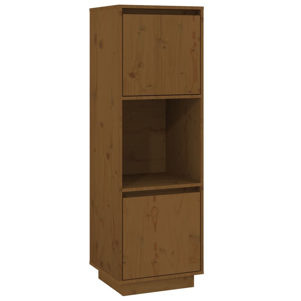 vidaXL Highboard Honigbraun 38x35x117 cm Massivholz Kiefer Image