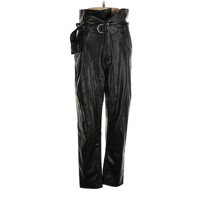 Open Edit Faux Leather Pants - High Rise: Black Bottoms - Women's Size Medium