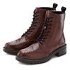 Schnürboots LASCANA, Damen, Gr. 39, rot (bordeaux), Obermaterial: 100% Schafsleder. Futter: 75% Textilmaterial, 25% Schafsleder. Decksohle: 100% Synthetik. Laufsohle: 100% Synthetik, unifarben, modisch, Schuhe, Schnürstiefelette, Ankle Boots, Leder,...