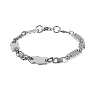 Edelstahlarmband ADELIA´S "Damen Armband aus Edelstahl 19 cm", silber, Armbänder, Damen, 19, Edelstahl