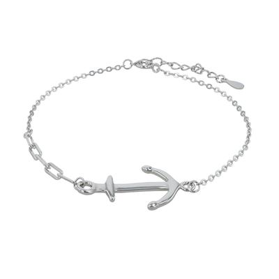 Armband ADELIA´S "Damen Armband Anker aus 925 Silber 17+3 cm", silber, Armbänder, Damen, 17 + 3, Silber 925 (Sterlingsil